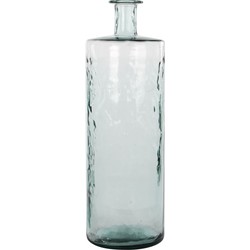 Mica Decorations Guan Fles Vaas - H75 x Ø25 cm - Gerecycled Glas - Transparant