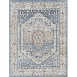 Afwasbaar Vintage Tapijt JENNIFER - Blauw/Grijs - 160x213 cm