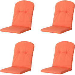 Madison -  Kuipstoelkussen Hoge Rug Panama flame orange - Ca. 96x45 cm - Set van 4