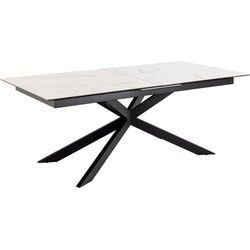 Eettafel Uitschuifbaar - Wit Keramiek - 240x100x76cm - Jorvik