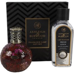 Ashleigh and Burwood gift set Fairy Ball + Fresh Linen Geurlamp S rood