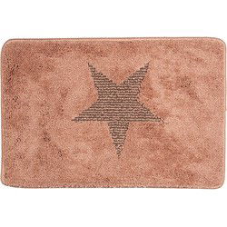 Clayre & Eef Badmat Roze Polyester Ster