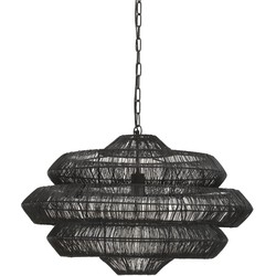 PTMD Jeff Hanglamp - H44 x Ø69 cm - Ijzer - Zwart