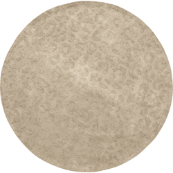 WOOOD Cato Rond Vloerkleed - Viscose - Zand - 1xØ150