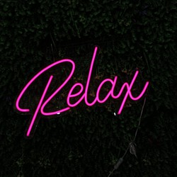 Groenovatie LED Neon Verlichting Bord "Relax", Incl. Adapter, 70x44cm, Roze