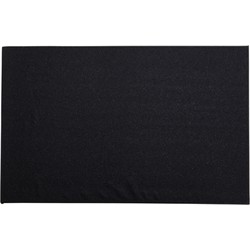 6x Diner/kerstdiner placemats zwart met glitter 44 x 29 cm - Placemats