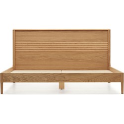 Kave Home - Lenon bed in hout en eikenfineer voor matras 160 x 200 cm FSC MIX Credit