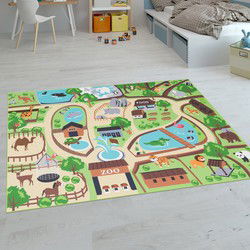 Kindervloerkleed - Binola - Dierentuin - Beige - 300x400 cm