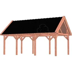 Trendhout douglas overkapping zadeldak XL, 710 x 440 cm
