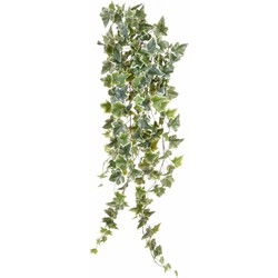 Emerald kunstplant/hangplant - Klimop/hedera - groen/wit - 100 cm lang - Kunstplanten