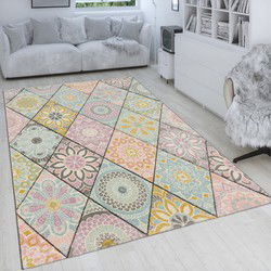 Laagpolig vloerkleed - Apilon - Multi - 160x220 cm