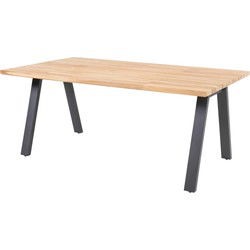 Taste Ambassador Diningtafel Teak Antracite 180 x 100 cm