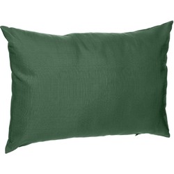 Bank/sier/tuin kussens voor binnen en buiten in de kleur olijf groen 30 x 50 x 10 cm - tuinstoelkussens