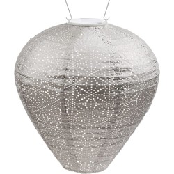 Lumiz Solar Buitenlampion Sashiko Balloon - Solar Tuinverlichting - 30 cm - Licht Taupe