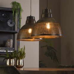 Industriële Hanglamp Luisa 2-lichts Metaal Brons