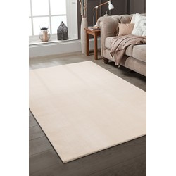 Tapijtenloods Samba Soft Fluffy Vloerkleed Laagpolig Creme- 160x230 CM