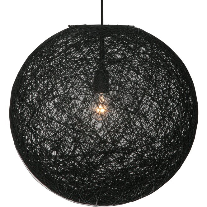 Abaca Hanglamp 35 cm rond 1 lichts zwart - Scandinavisch - 2 jaar garantie - 