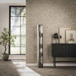 Vloerlamp Cilinder - Zwart Metaal - 25x25x130cm