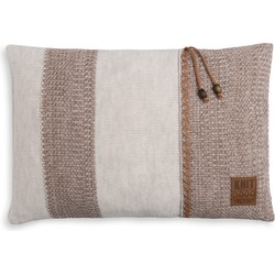 Knit Factory Roxx Sierkussen - Beige/Marron - 60x40 cm - Inclusief kussenvulling