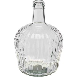 Giftdecor Bloemen fles vaas - transparant glas - D19 x H31 cm - fles vaas - boeketvaas - 5 liter - Vazen