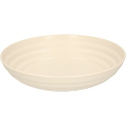 PlasticForte Rond bord/camping - diep bord - D19 cm - beige - kunststof - soepborden - Diepe borden