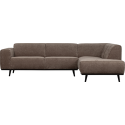 BePureHome Statement Hoekbank Rechts - Rib - Taupe - 77x274x210