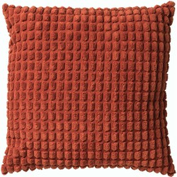 Dutch Decor ROME - Kussenhoes 45x45 cm - 100% polyester - effen kleur - Potters Clay - oranje - Dutch Decor