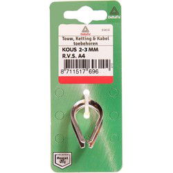 Kous 2-3mm rvs 2st