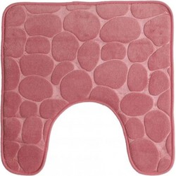 Urban Living Badkamerkleedje/wc badmat tapijt - memory foam - oud roze - 49 x 49 cm - Badmatjes