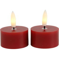 Ledkaars Lyon 4x4x5.2 cm rood set van 2