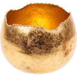 Cosy & Trendy Waxinelichthouder - metaal - goudkleurig - 10 cm - Waxinelichtjeshouders