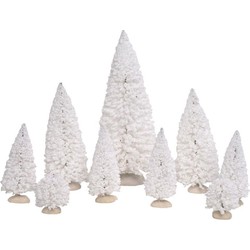 Tree white - set of 9