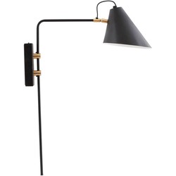 House Doctor Wandlamp Club zwart 46cm