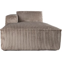 PTMD Animo sofa chaise longue arm Left Texarm Taupe