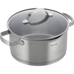 Brund Kookpan met Glazen Deksel 4L RVS