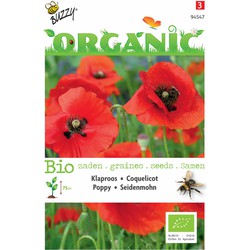 5 stuks - Organic Papaver rhoeas red (Skal 14275)