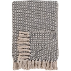 Cort Blanket - Blanket in dark grey and white cotton design C