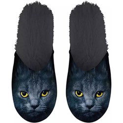 PANTOFFEL ZWARTE KAT ZWART MAAT 39-42