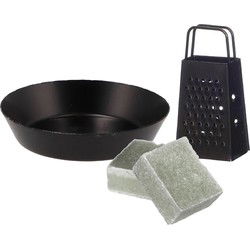 Amberblokjes/geurblokjes cadeauset - jasmijn geur - inclusief schaaltje en mini rasp - Amberblokjes