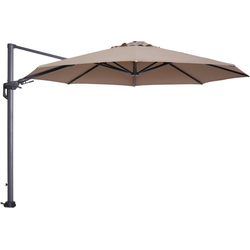 Garden Impressions Hawaii zweefparasol Ø350 cm - frame carbon black - doek taupe