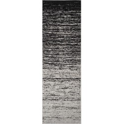 Safavieh Modern Ombre Indoor Woven Area Rug, Adirondack Collection, ADR113, in Silver & Black, 76 X 244 cm