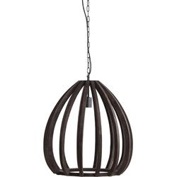 Light & Living - hanglamp - Barsia - bruin - hout - E27 - 2975390