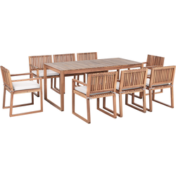 Beliani SASSARI PREMIUM - Tuintafelset-Bruin-FSC® gecertificeerd acaciahout