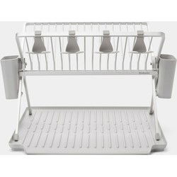 SinkSide Inklapbaar afdruiprek, groot - Mid Grey