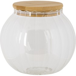 Clayre & Eef Voorraadpot  Ø 13x14 cm Glas Rond Voorraadbus