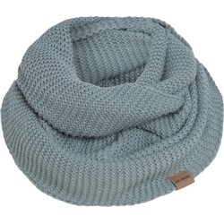 Knit Factory Jamie Gebreide Colsjaal Dames & Heren - Nekwarmer - Ronde Sjaal - Stone Green