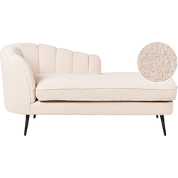 Beliani ALLIER - Chaise longue-Beige-Bouclé