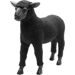 Decofiguur Happy Sheep Wool Black 37cm