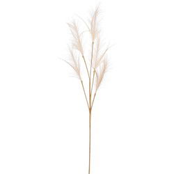 House of Seasons pluimgras losse steel/tak - creme wit - 98 cm - decoratie kunst pluimen - Kunsttakken