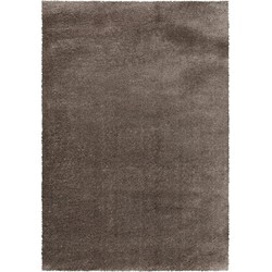 Tapijtenloods Pearl Soft Shaggy Hoogpolig Vloerkleed Effen Taupe- 140x200 CM